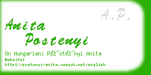 anita postenyi business card